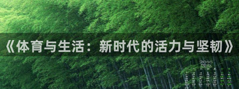MK体育官网下载招商电话号码查询：《体育与生活：新时